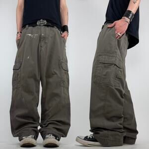 Vintage y2k rare baggy wide leg archive grunge skater cargo pants